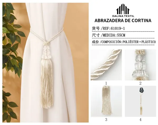 ABRAZADERA DE CORTINA BEIGE