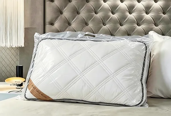 ALMOHADA ACOLCHADA TRIPLE RAYAS BLANCO 50X70CM