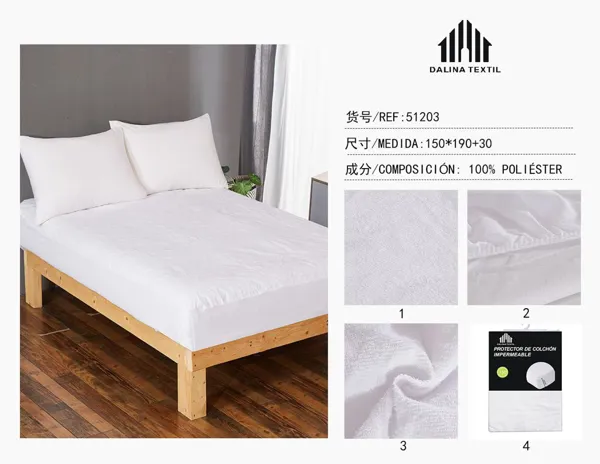 BAJERA IMPERMEABLE BLANCO 150X190+30CM
