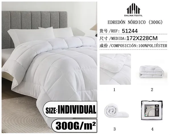 EDREDON NORDICO BLANCO 172x228CM