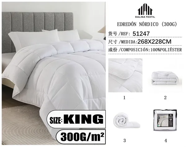 EDREDON NORDICO BLANCO 268x228CM