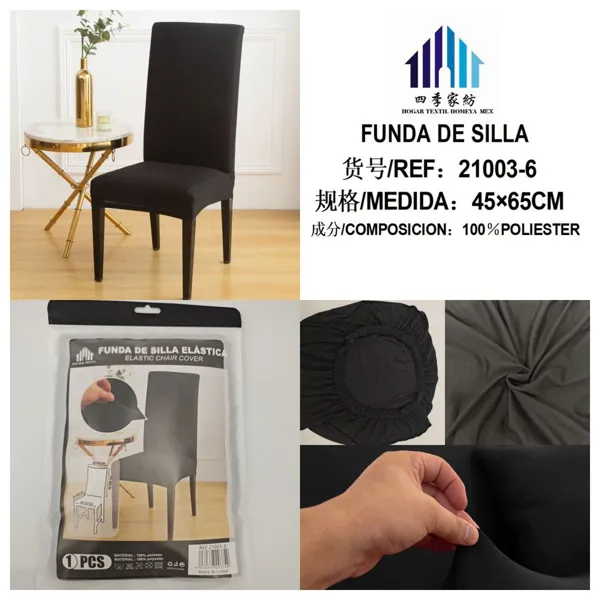 FUNDA DE SILLA NEGRO