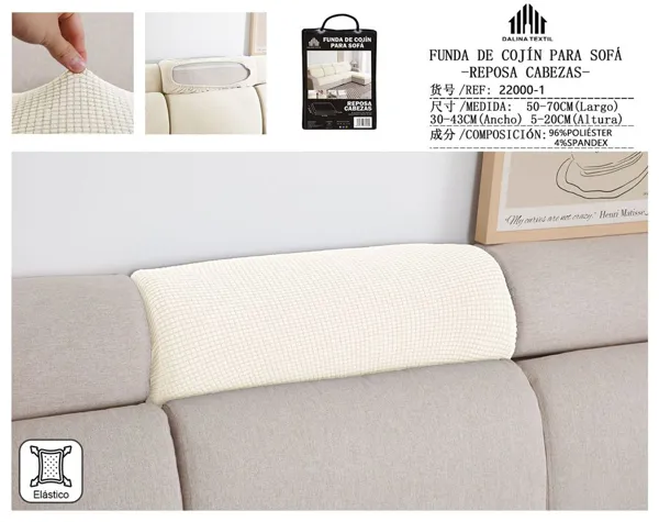FUNDA DE COJIN PARA SOFA REPOSA CABEZAS