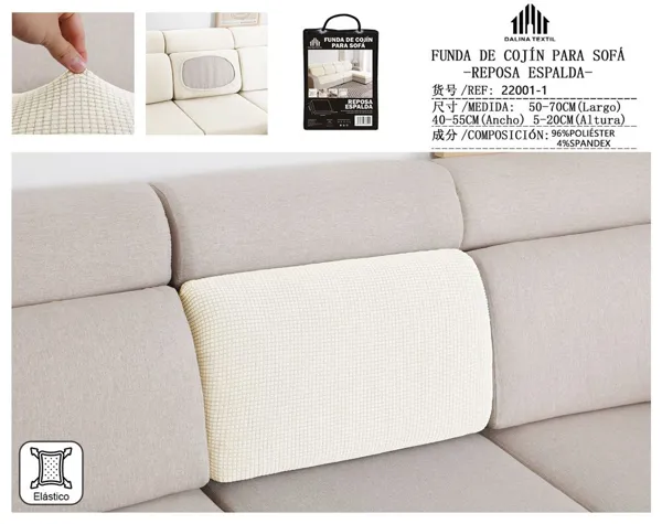 FUNDA DE COJIN PARA SOFA REPOSA ESPALDA