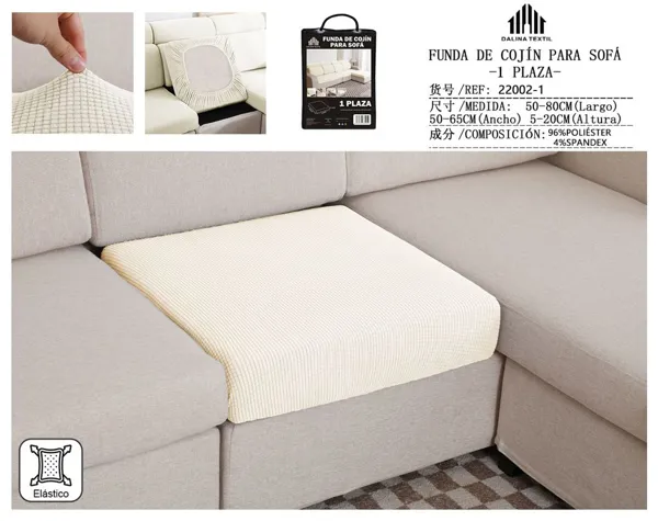FUNDA DE COJIN PARA SOFA 1 PLAZA