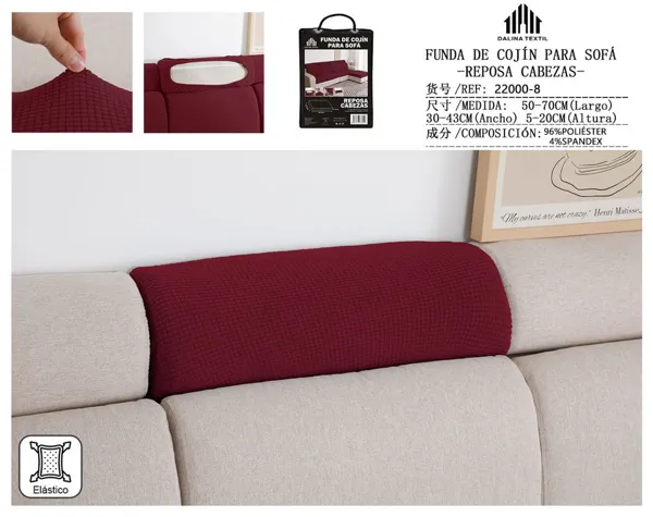 FUNDA DE COJIN PARA SOFA REPOSA CABEZAS