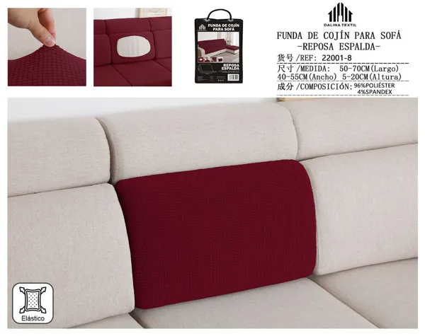 FUNDA DE COJIN PARA SOFA REPOSA ESPALDA