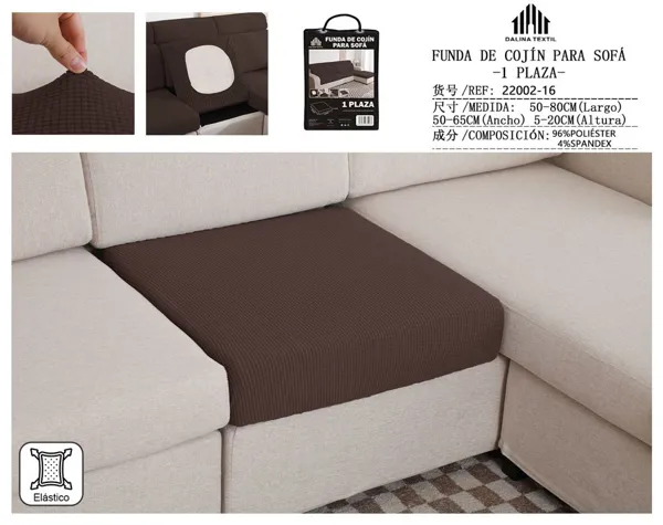FUNDA DE COJIN PARA SOFA 1 PLAZA