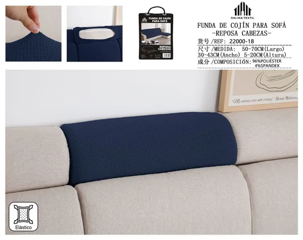 FUNDA DE COJIN PARA SOFA REPOSA CABEZAS