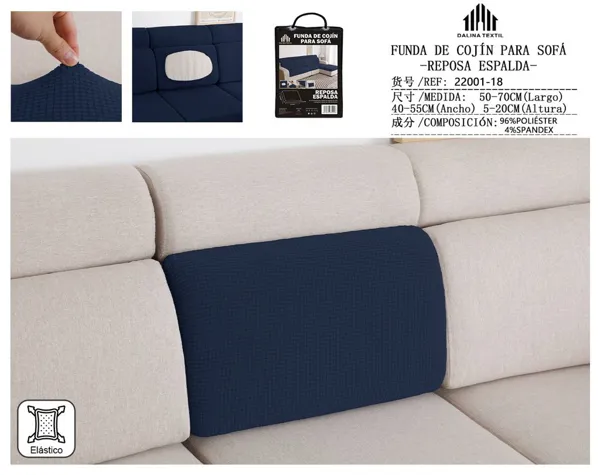 FUNDA DE COJIN PARA SOFA REPOSA ESPALDA