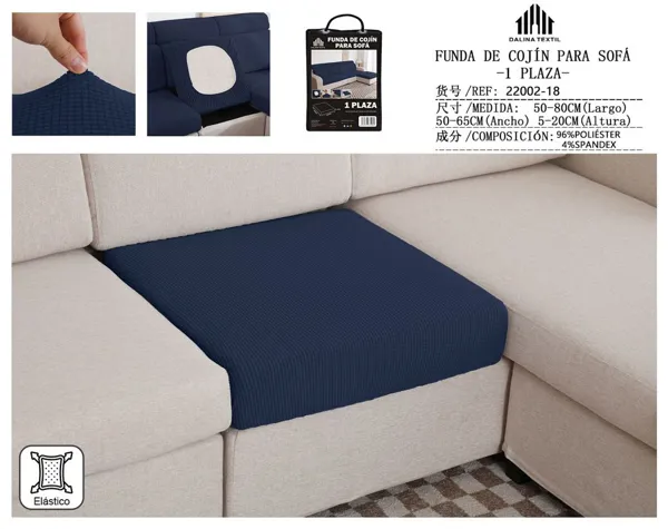 FUNDA DE COJIN PARA SOFA 1 PLAZA
