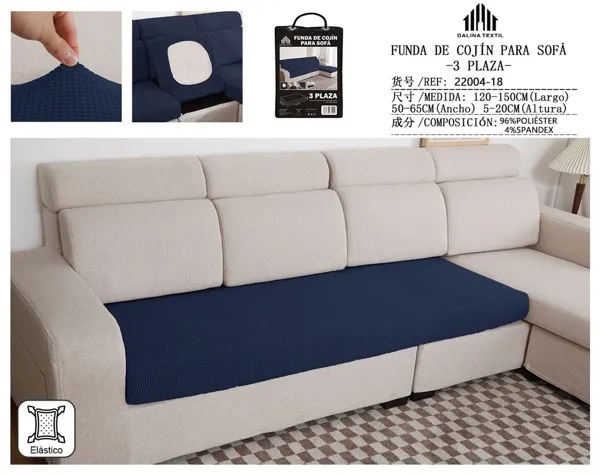 FUNDA DE COJIN PARA SOFA 3 PLAZA