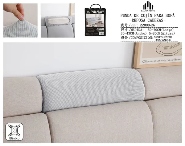 FUNDA DE COJIN PARA SOFA REPOSA CABEZAS