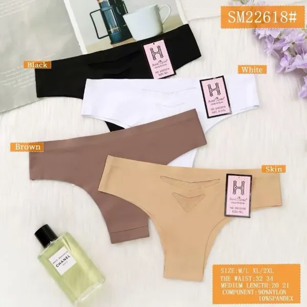 Tanga sin costuras para dama, colores surtidos