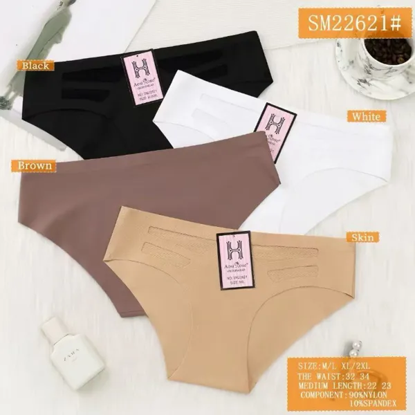 Calzón bikini sin costuras para mujer, colores surtidos