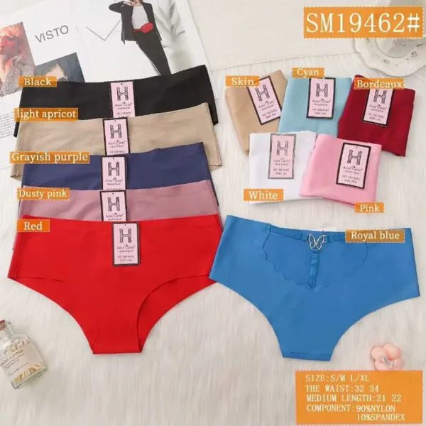 Calzón bikini sin costuras para dama, colores surtidos