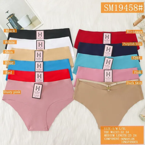 Calzón bikini sin costuras para mujer, colores surtidos