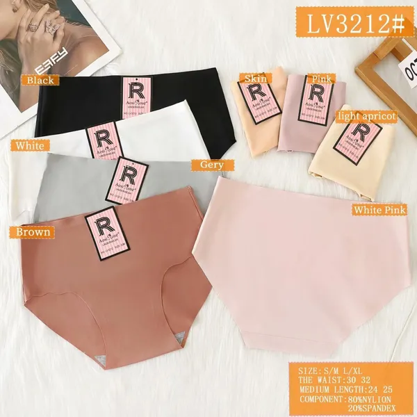Calzón bikini sin costuras para mujer, colores surtidos