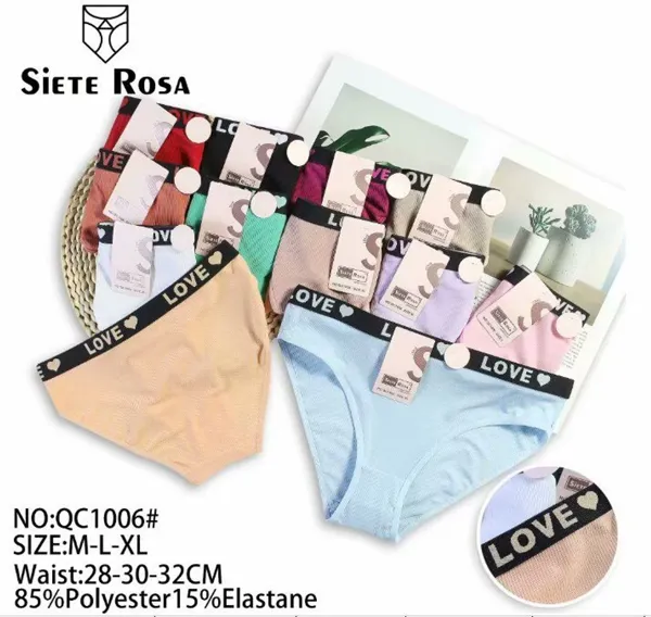 Calzón bikini con resorte para dama, colores surtidos