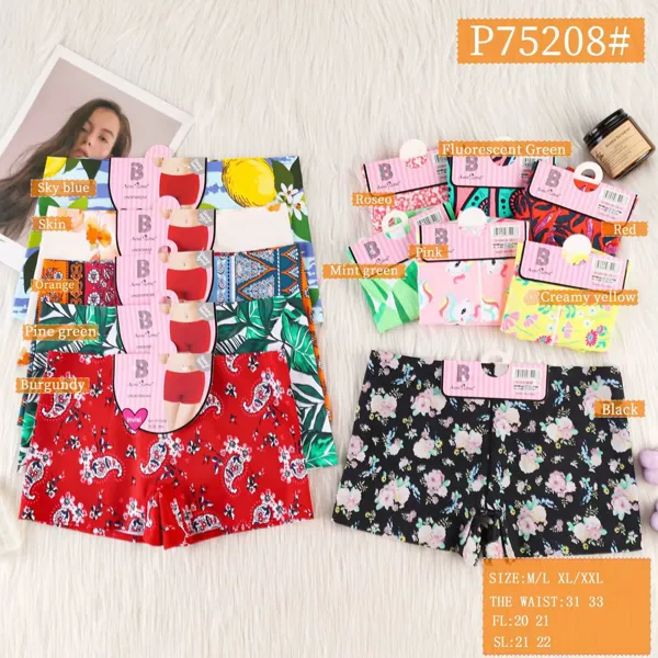 Short de seguridad para dama con estampados surtidos, colores variados