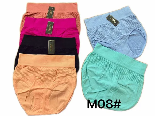 Calzón faja de cintura alta sin costuras para dama, tejido tipo panal, colores surtidos