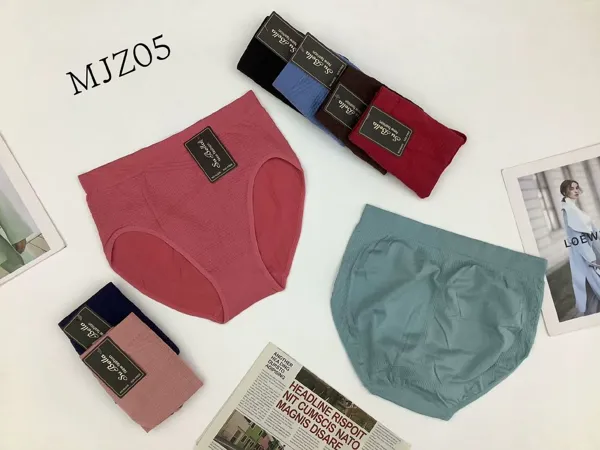 Calzón sin costuras para dama, tejido elástico, colores surtidos