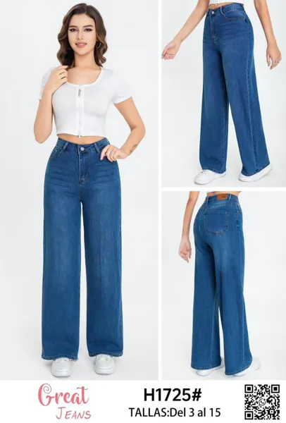 Jeans de corte acampanado