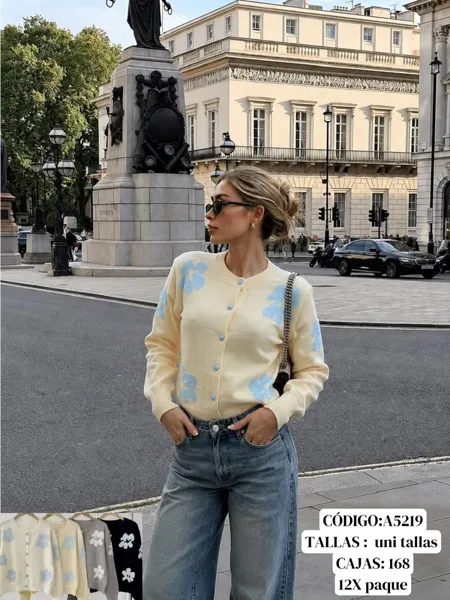 Cárdigan con estampado floral