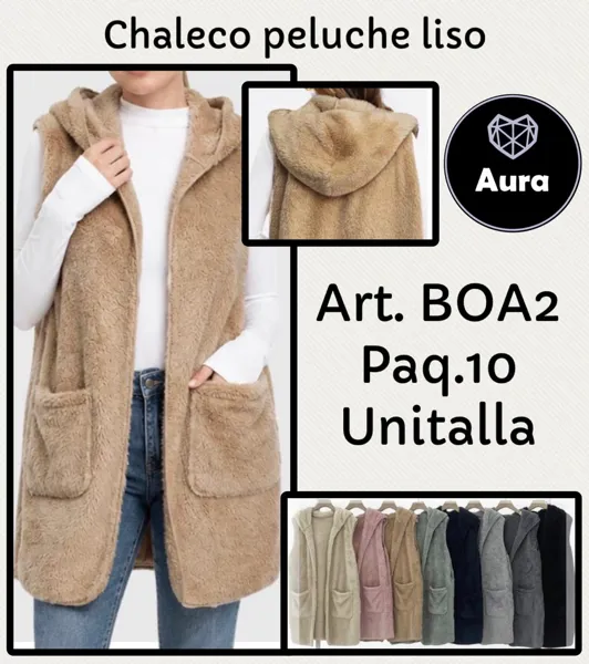 Chaleco peluche liso