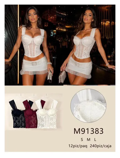 Corset con encaje