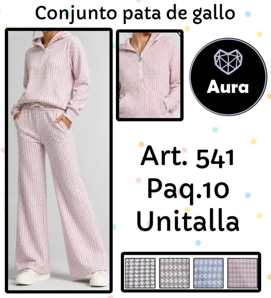 Conjunto pata de gallo