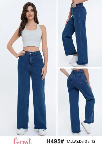 Pantalón de mezclilla corte recto