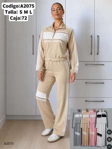 Conjunto deportivo con detalles de encaje