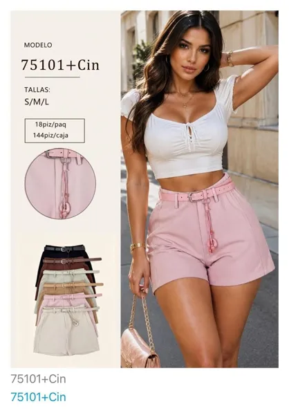 Shorts con cinturón