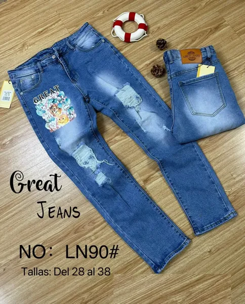 Jeans con parche-LN90