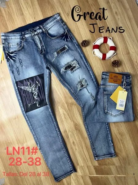 Jeans Skinny parches-LN11