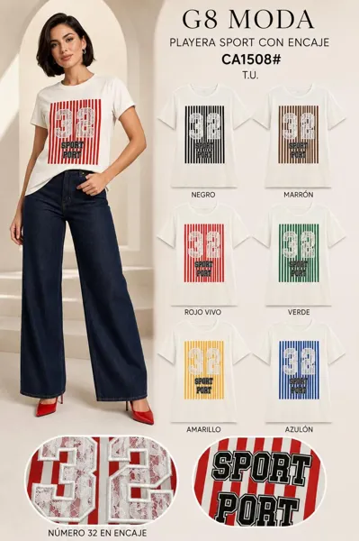Playera Sport con Encaje