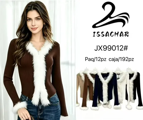 Suéter con detalle de peluche