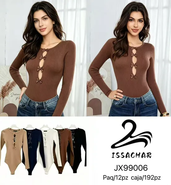 Body acanalado con moños