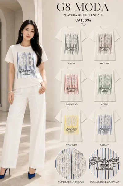 Playera 86 con encaje