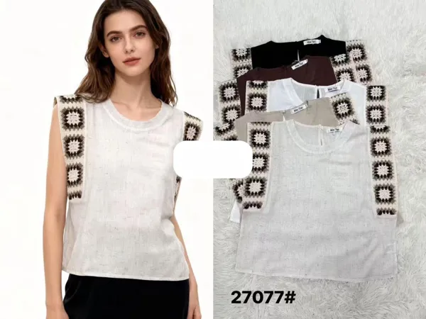 Blusa con detalle tejido