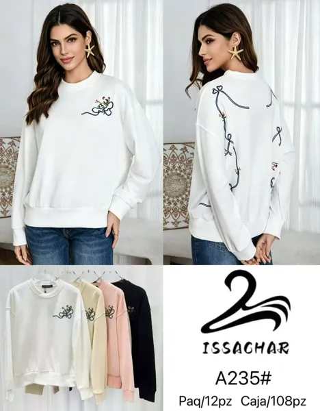 Sudadera con diseño bordado