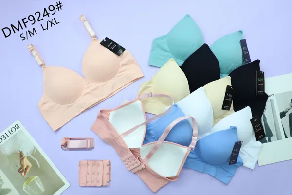 Sostén push-up sin costuras para dama, con copa moldeada y tirantes ajustables, color surtido