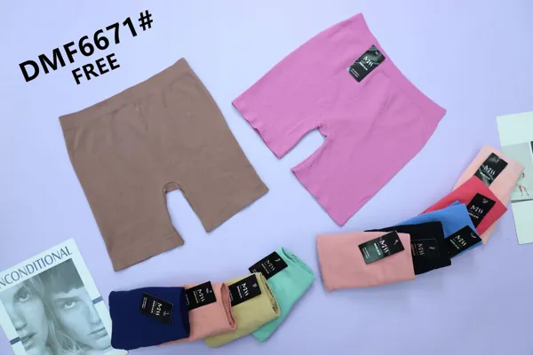 Short de seguridad tipo bóxer sin costuras para dama, pierna media, colores surtidos