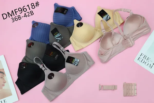 Sostén push-up con relleno para dama, copa B, sin costuras, paquete surtido de colores