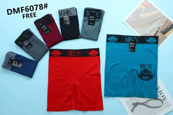 Bóxer largo sin costuras para caballero, con estampado MEN, colores surtidos