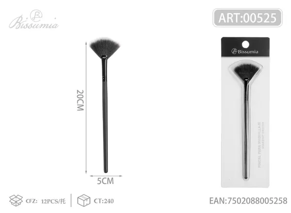 Brocha de maquillaje en forma de abanico de 7.3 mm