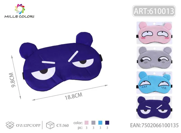 Antifaz para dormir con diseño de oso