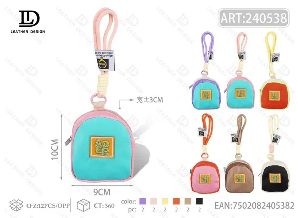 Monedero con colgante de mochila
