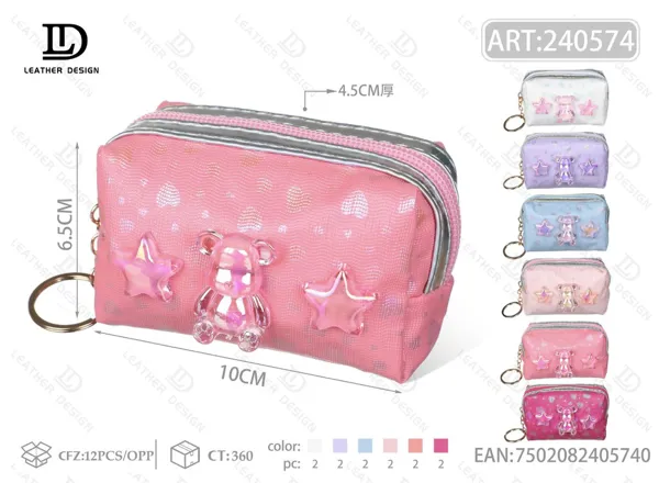 Monedero octagonal con estrella